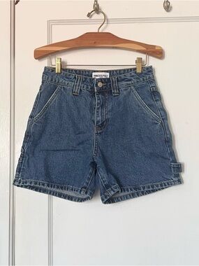 Princess Polly Medium Blue Denim High-Rise Utility Jean Shorts